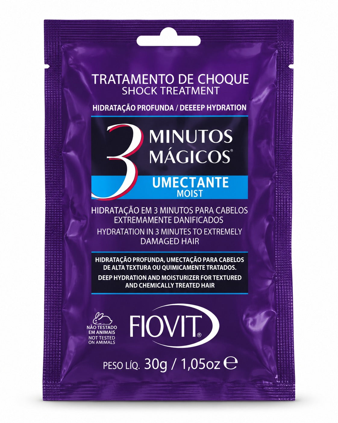 Tratamento de Choque 3 Minutos Mágicos Umectante Fiovit 30g